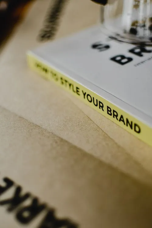 Brand identity guidelines document compiling system components for team reference